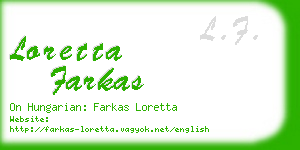 loretta farkas business card